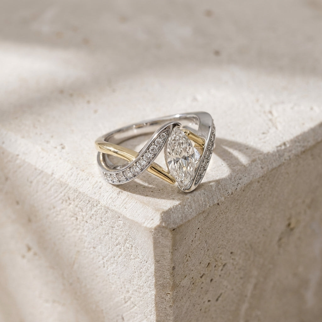 Sterling Silver Diamond Ring