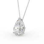 18K Solitaire Pear Diamond Pendant — 3D VIEW