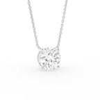 18K Solitaire Round Diamond Pendant — 3D VIEW