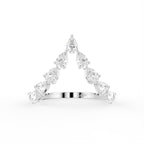 18K Bespoke Pear Diamond Ring — TOP
