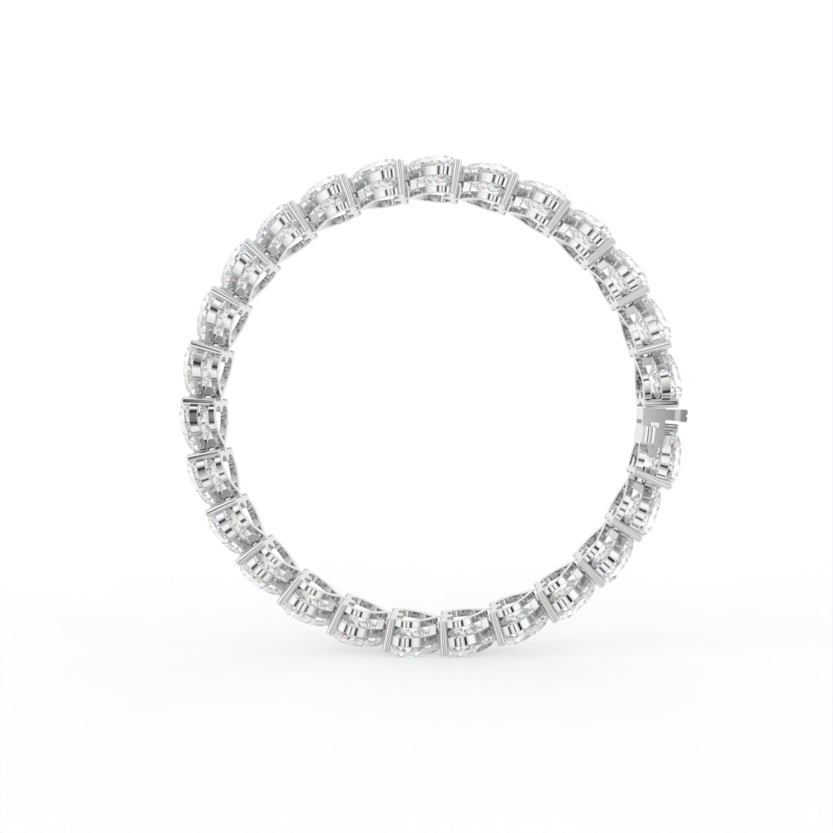 18K Heart Diamond Bracelet — FRONT