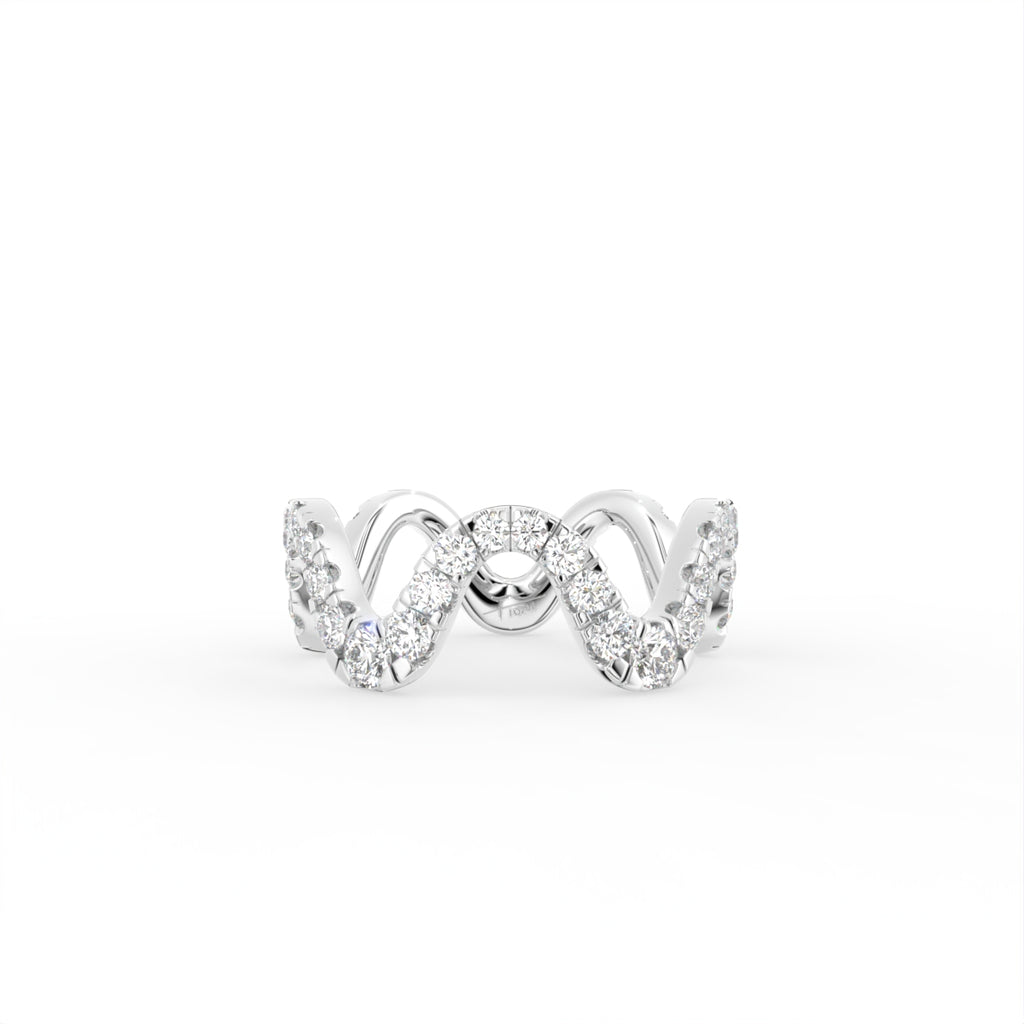 14K Yellow Gold Round Diamond Ring — TOP