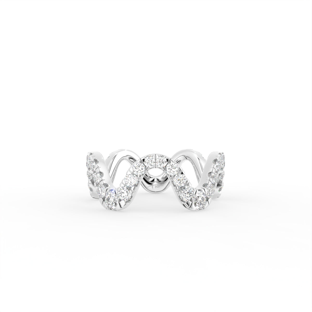 14K Yellow Gold Round Diamond Ring — TOP