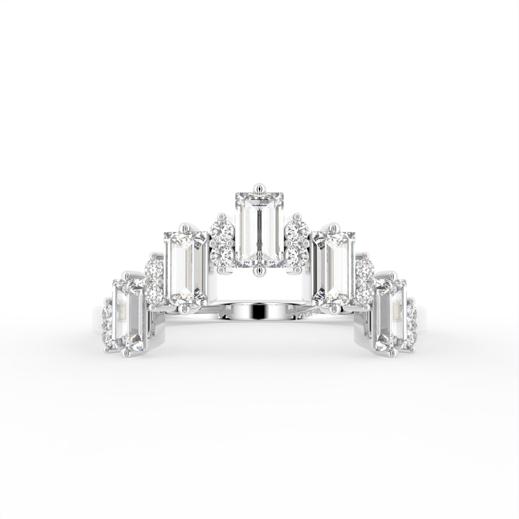 18K White Gold Baguette Diamond Ring — TOP