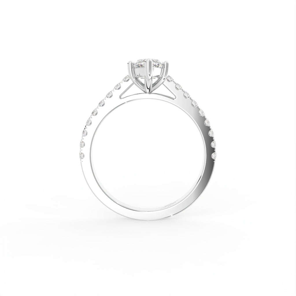 18K Solitaire Marquise Diamond Ring — FRONT
