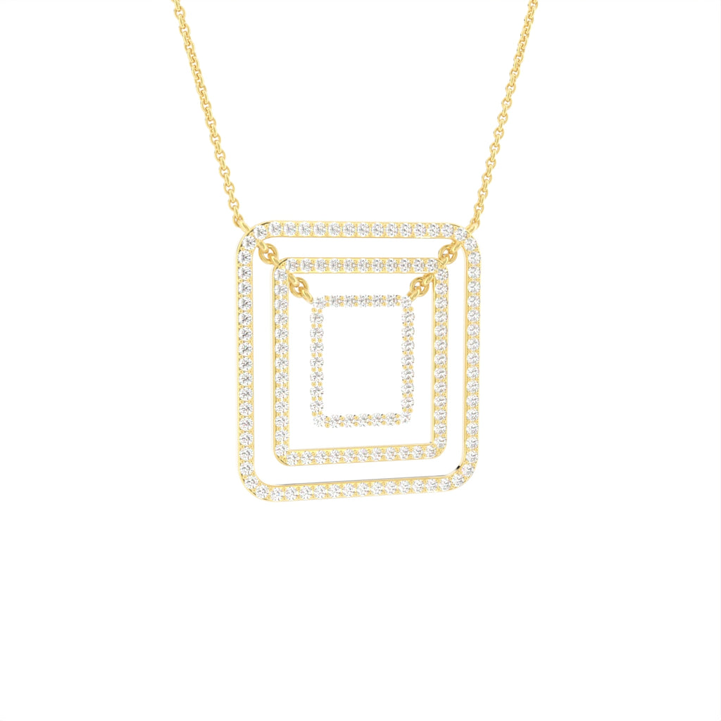 18K Diamond Pendant — 3D VIEW