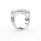 18K Rose Gold Bespoke Round Diamond Ring — 3D VIEW