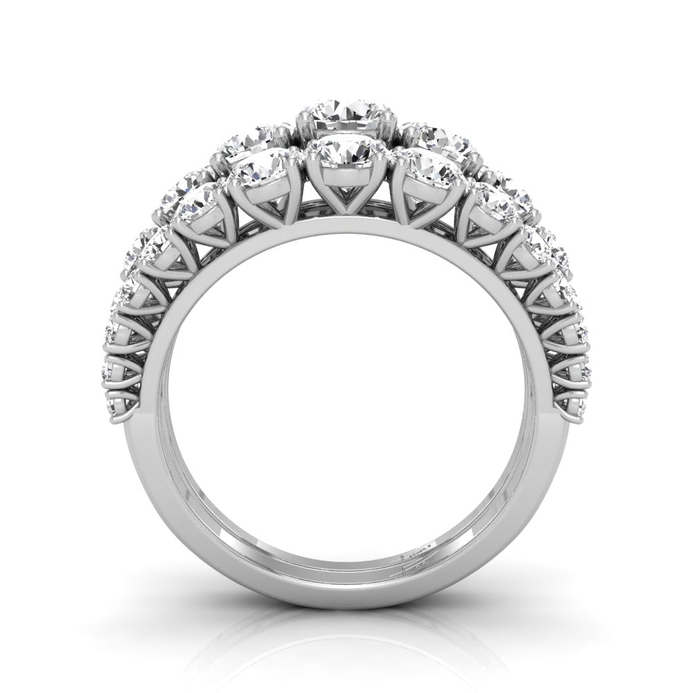 18K Bespoke Round Diamond Ring — FRONT