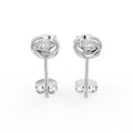 18K Bezel Round Diamond Stud Earrings — TOP