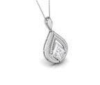 18K Bespoke Princess Diamond Pendant — RIGHT