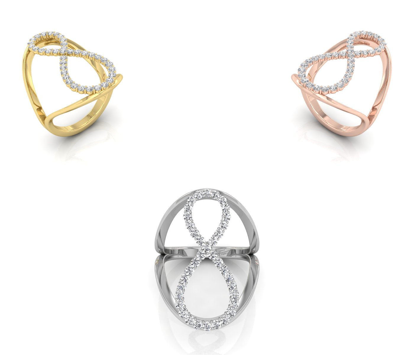 18K Bespoke Diamond Ring — 3 COLOR
