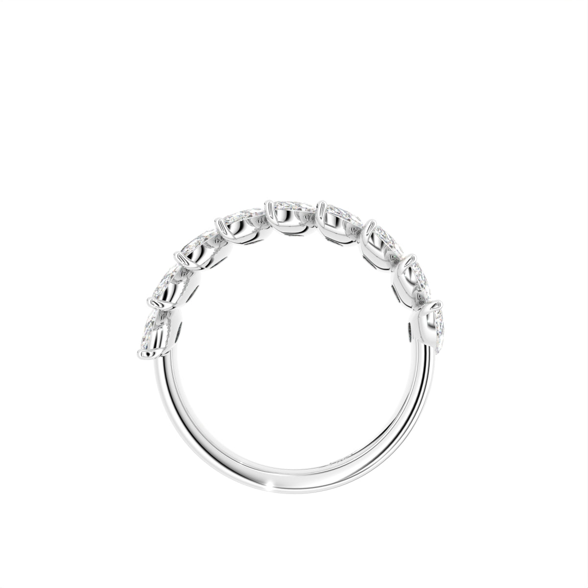 vimg:FJ4665|vimg:FJ4672|vimg:FJ4673|14K White Gold Eternity Marquise Diamond Ring — FRONT