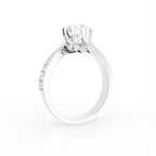 18K Round Diamond Engagement Ring — 3D VIEW