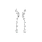 18K Pear Diamond Drop Earrings — TOP