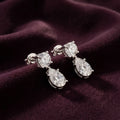 18K Round Diamond Drop Earrings — AI Product Image