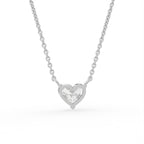 18K Solitaire Diamond Pendant — BACK