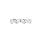 18K White Gold Eternity Pear Diamond Ring — TOP