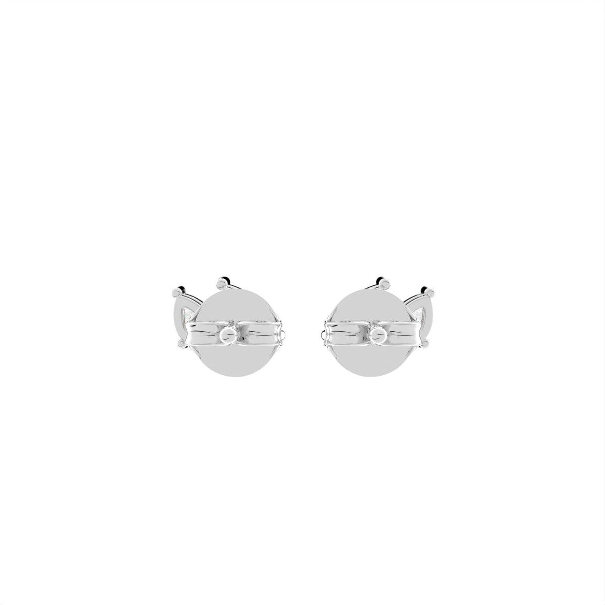 vimg:FJ4721|vimg:FJ6634|14K White Gold Pear Diamond Stud Earrings — BACK