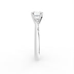 18K Round Diamond Solitaire Engagement Ring — SIDE