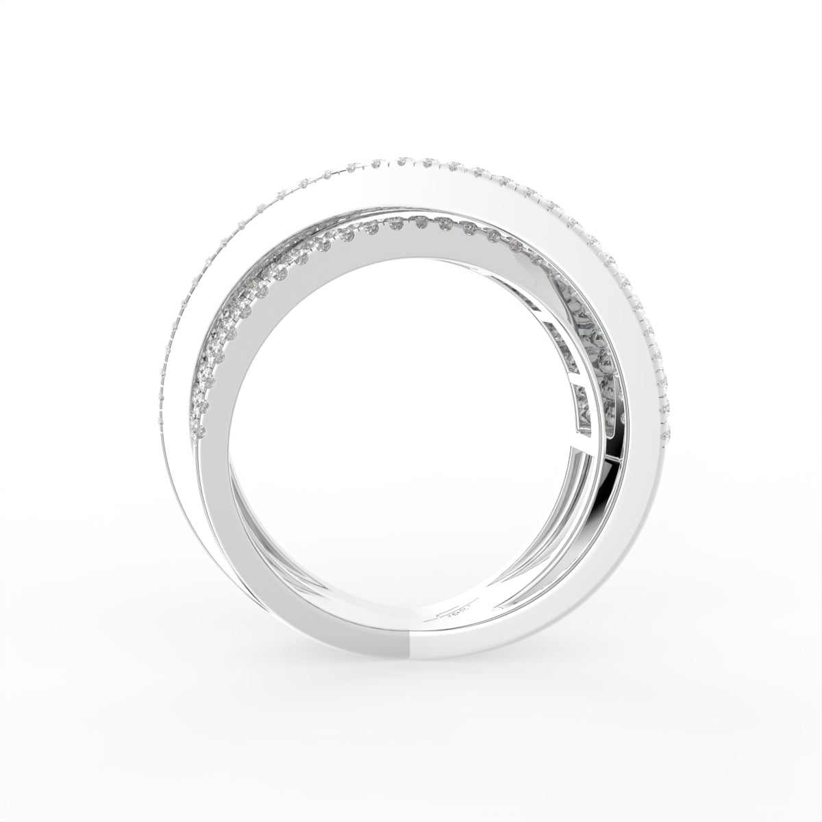18K Baguette Diamond Statement Ring — FRONT