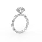 18K Solitaire Round Diamond Engagement Ring — 3D VIEW