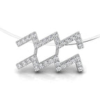 18K Zodiac Diamond Pendant — FRONT