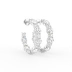 18K Round Bespoke Diamond Earrings — 3D VIEW