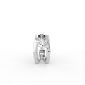 18K White Gold Hexagon Diamond Stud Earrings — TOP