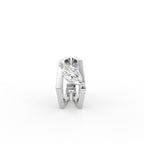 18K White Gold Hexagon Diamond Stud Earrings — TOP