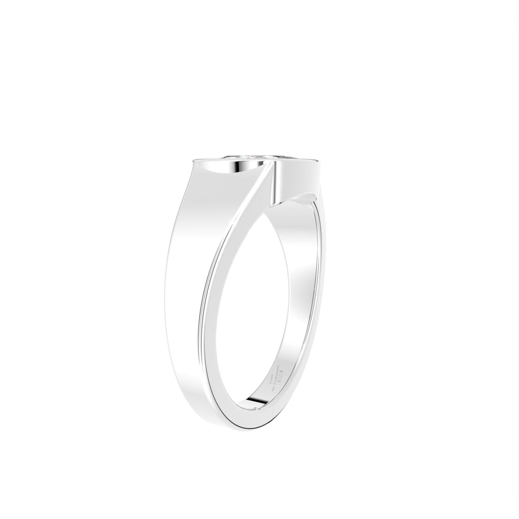 18K Bespoke Cushion Bezel Diamond Ring — 3D VIEW