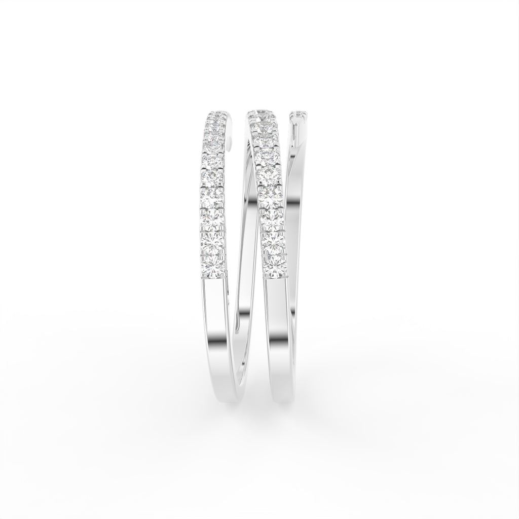 18K Bespoke Round Diamond Band Ring — SIDE