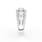 18K Cushion Diamond Statement Ring — SIDE