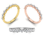 18K Round Eternity Diamond Ring — 3 COLOR