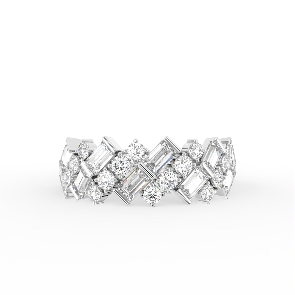 18K Eternity Baguette Diamond Ring — TOP