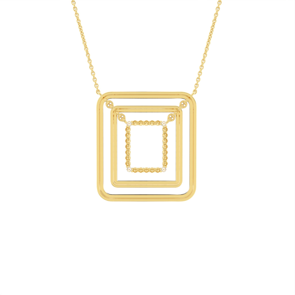 18K Diamond Pendant — BACK