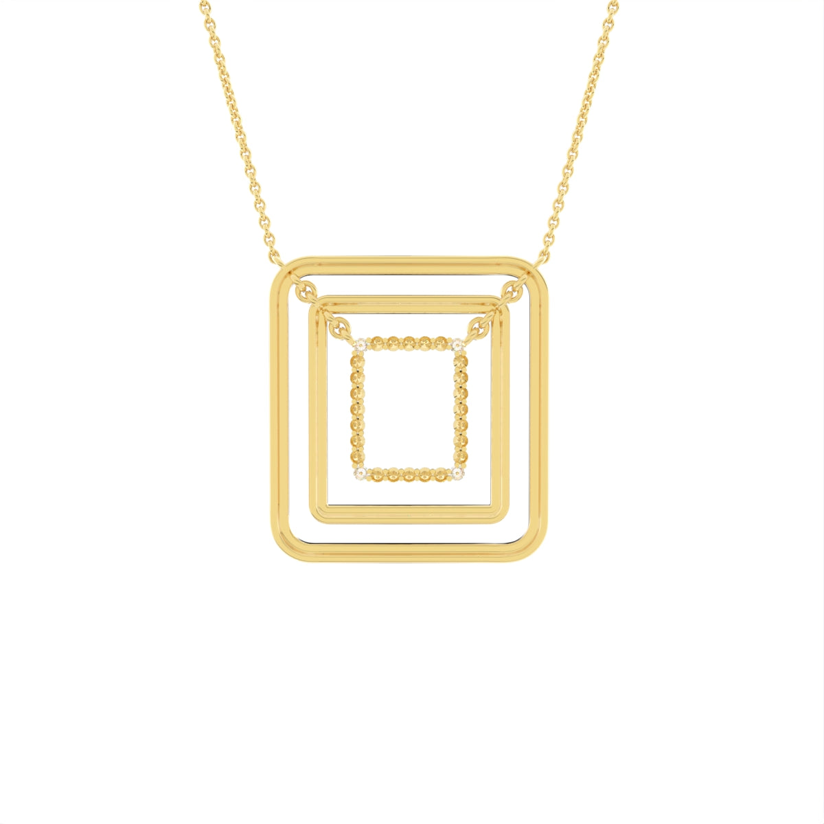 18K Diamond Pendant — BACK
