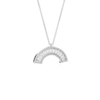 18K Abstract Baguette Diamond Pendant — 3D VIEW
