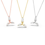 18K Floral Diamond Pendant — 3 COLOR