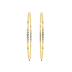 18K White Gold Round Diamond Hoop Earrings — BACK