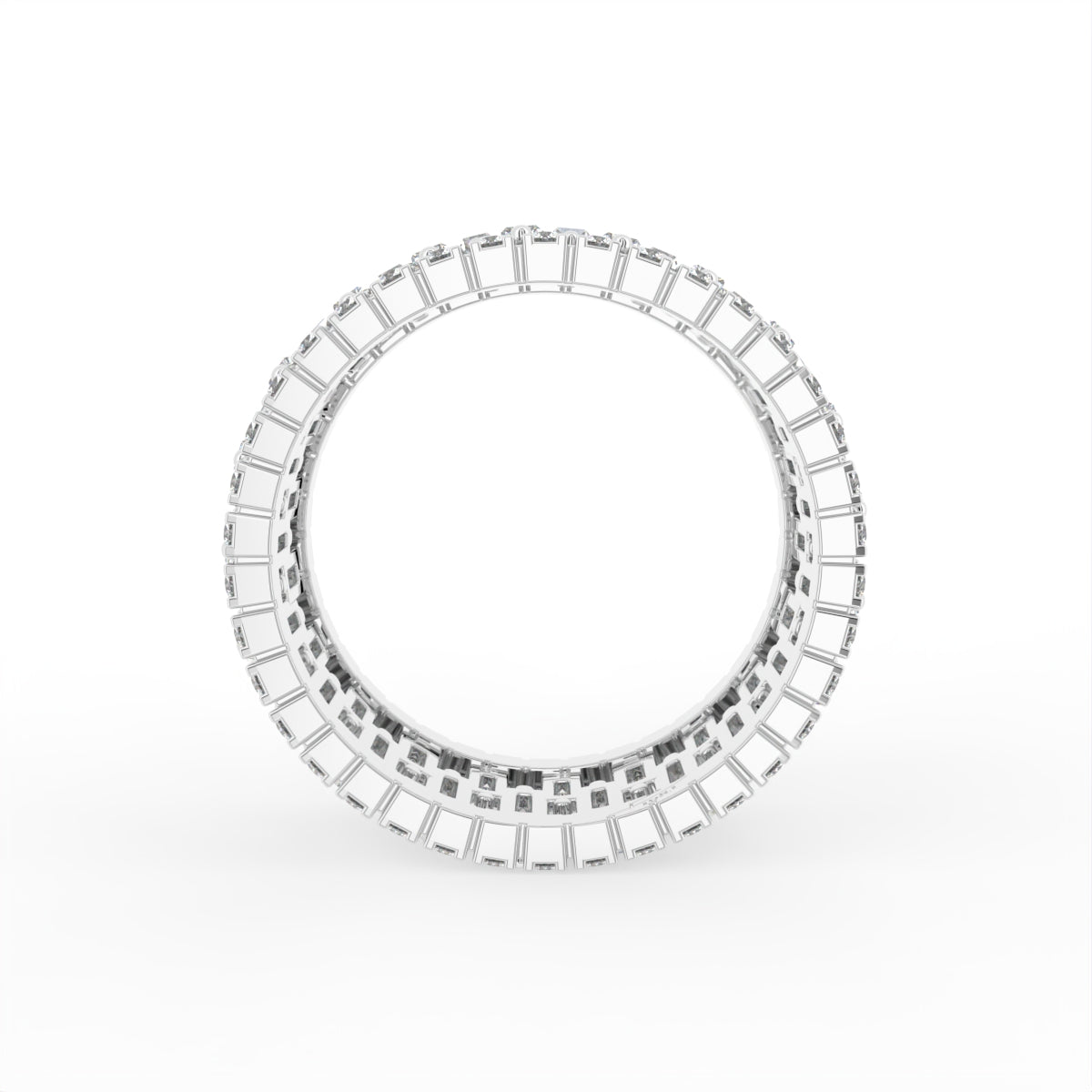 18K Eternity Baguette Diamond Ring — FRONT