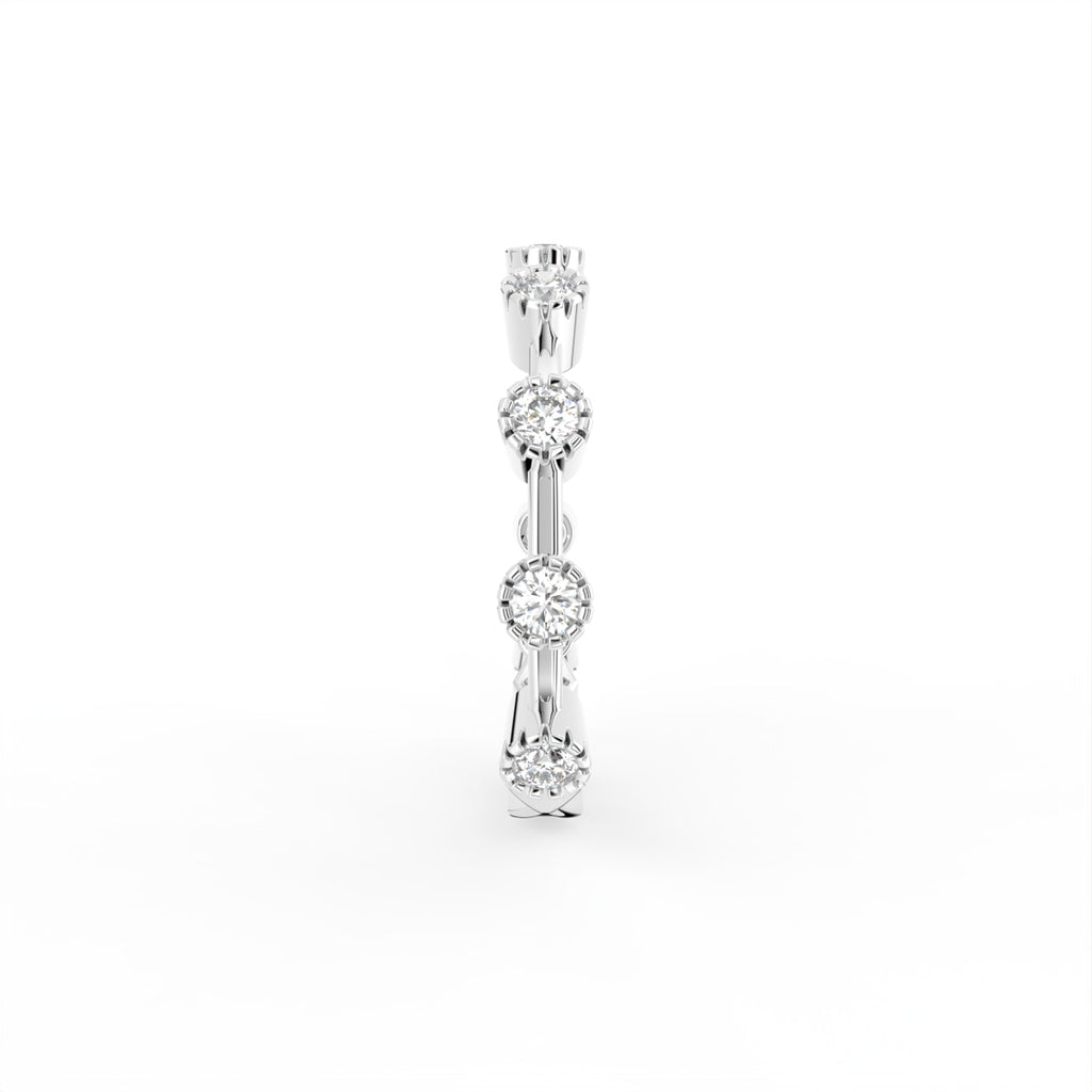 18K Bespoke Bezel-Set Diamond Ring — SIDE