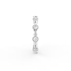 18K Bespoke Bezel-Set Diamond Ring — SIDE