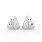 14K Yellow Gold Bespoke Diamond Earrings — TOP
