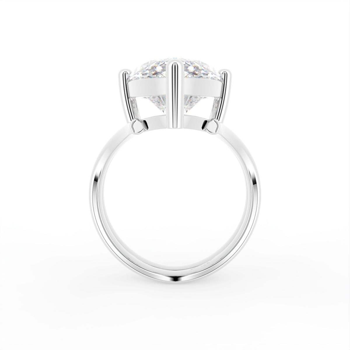18K Solitaire Cocktail Diamond Ring — FRONT