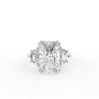 18K Trilogy Radiant Diamond Ring — TOP