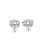 18K Halo Lab Grown Diamond Earrings — BACK