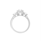 18K Trilogy Diamond Engagement Ring — FRONT