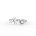18K Bespoke Heart Diamond Ring — TOP