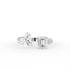 18K Bespoke Heart Diamond Ring — TOP