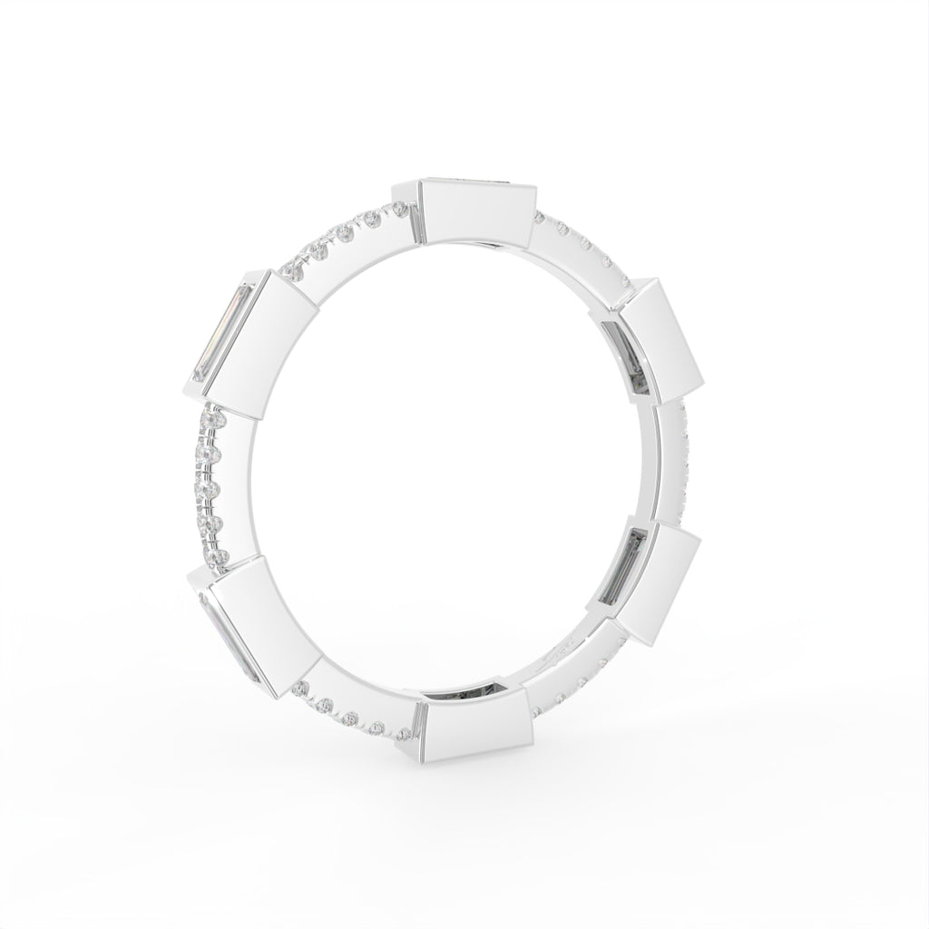 18K Eternity Baguette Diamond Ring — 3D VIEW